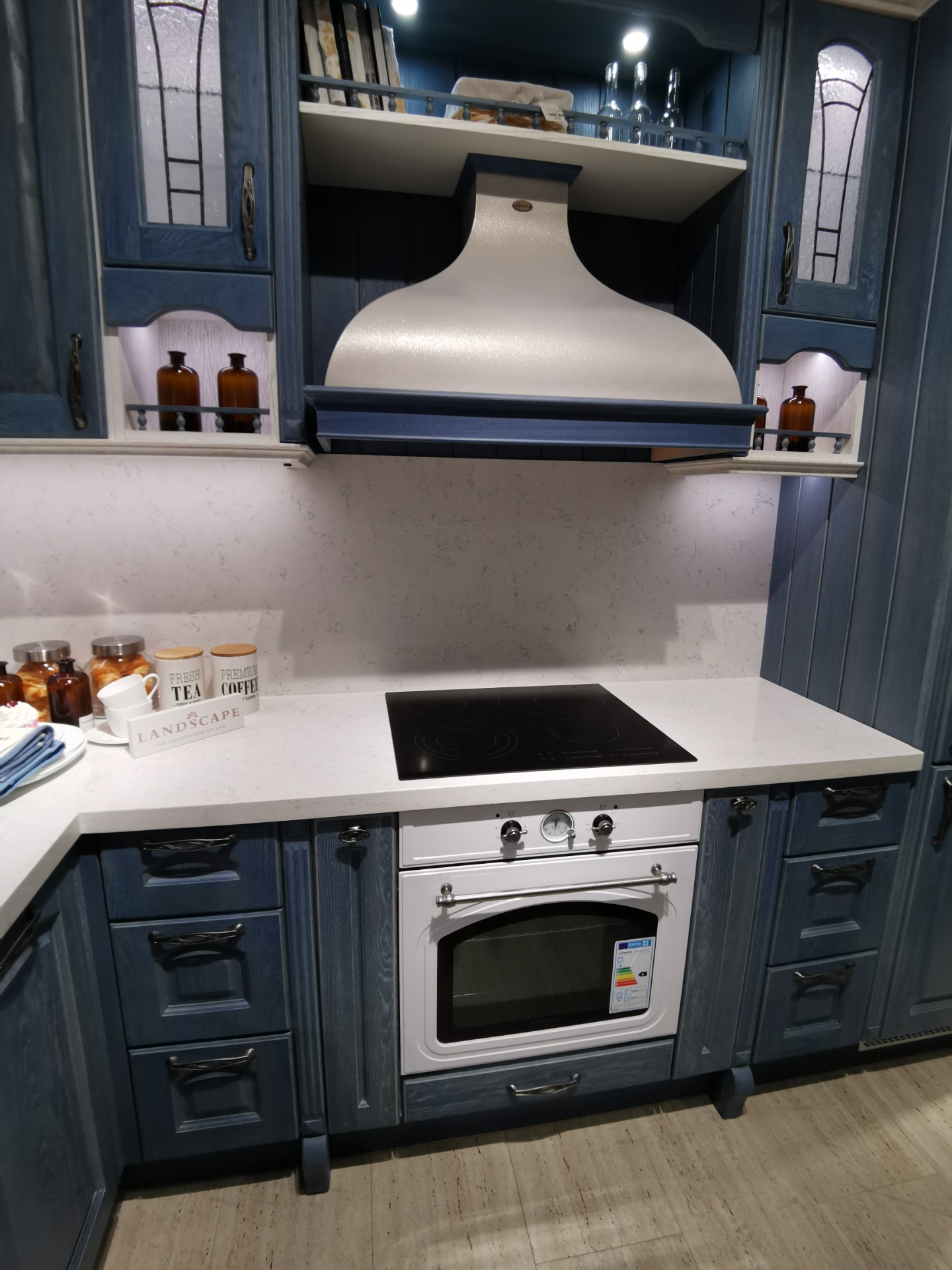 Rustic and Refreshing: A Blue Kitchen with Personality
